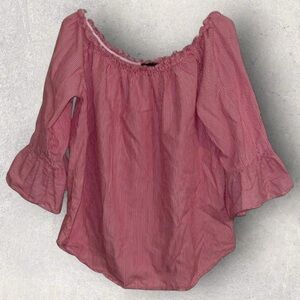 💡ALISON ANDREWS RED BELLE SLEEVE TOP